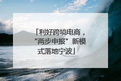 利好跨境电商，“两步申报”新模式落地宁波