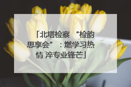 北塔检察 “检韵思享会”：燃学习热情 淬专业锋芒
