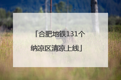 合肥地铁131个纳凉区清凉上线
