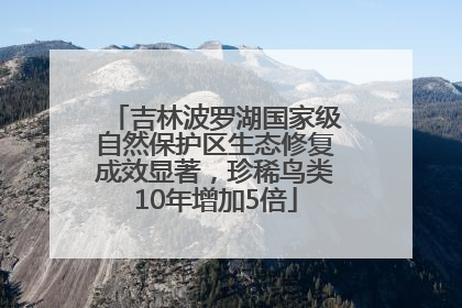 吉林波罗湖国家级自然保护区生态修复成效显著，珍稀鸟类10年增加5倍