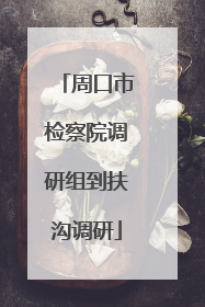 周口市检察院调研组到扶沟调研