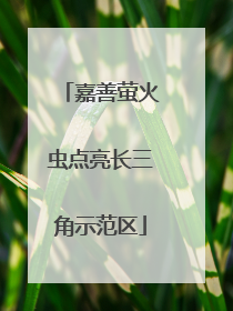 嘉善萤火虫点亮长三角示范区