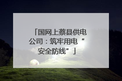 国网上蔡县供电公司：筑牢用电“安全防线”
