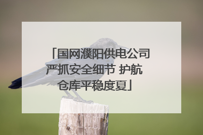 国网濮阳供电公司严抓安全细节 护航仓库平稳度夏