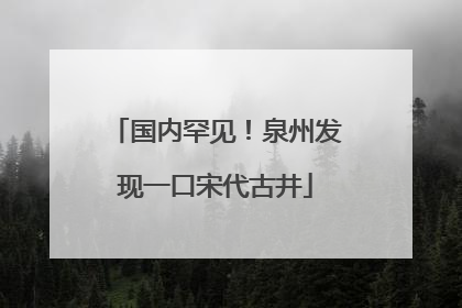 国内罕见！泉州发现一口宋代古井