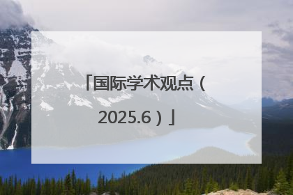 国际学术观点（2025.6）
