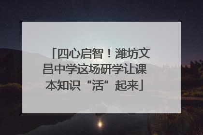 四心启智！潍坊文昌中学这场研学让课本知识“活”起来
