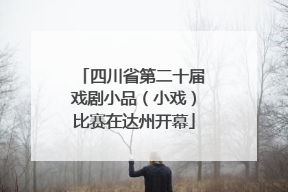 四川省第二十届戏剧小品（小戏）比赛在达州开幕