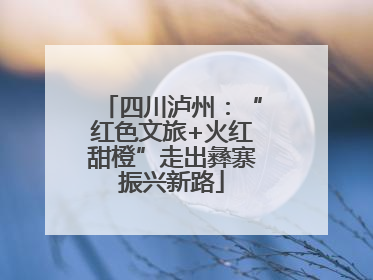 四川泸州：“红色文旅+火红甜橙”走出彝寨振兴新路