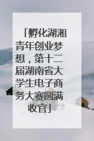 孵化湖湘青年创业梦想，第十二届湖南省大学生电子商务大赛圆满收官
