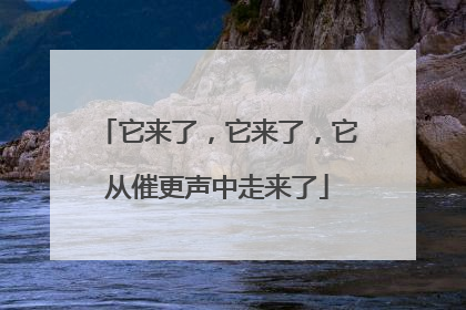 它来了，它来了，它从催更声中走来了