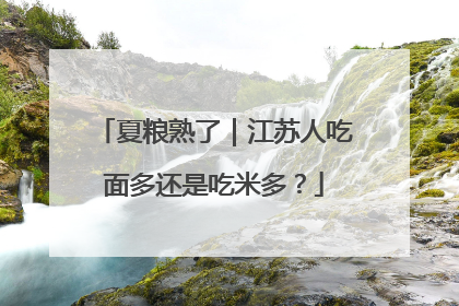夏粮熟了｜江苏人吃面多还是吃米多？