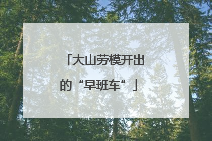 大山劳模开出的“早班车”