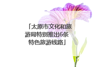 太原市文化和旅游局特别推出6条特色旅游线路