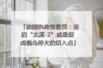 德国执政党要员：重启“北溪-2”或是促成俄乌停火的切入点