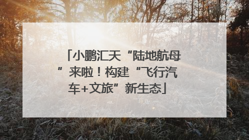 小鹏汇天“陆地航母”来啦！构建“飞行汽车+文旅”新生态