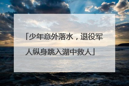 少年意外落水，退役军人纵身跳入湖中救人