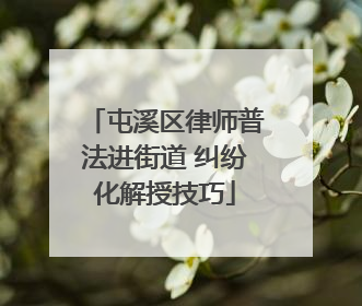 屯溪区律师普法进街道 纠纷化解授技巧