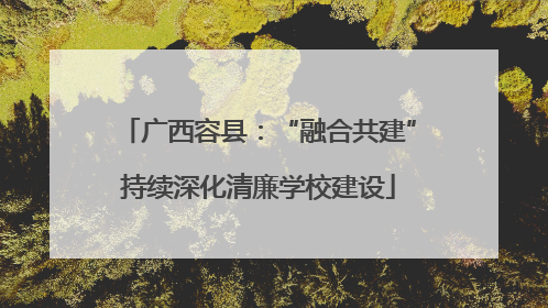 广西容县：“融合共建”持续深化清廉学校建设