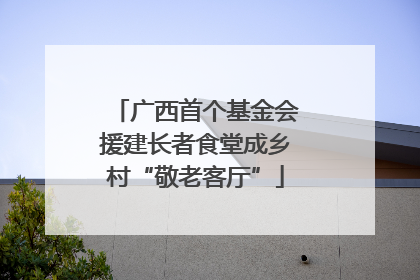 广西首个基金会援建长者食堂成乡村“敬老客厅”