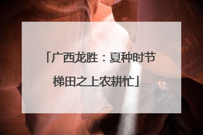 广西龙胜：夏种时节 梯田之上农耕忙