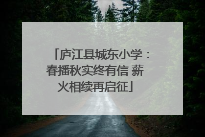 庐江县城东小学：春播秋实终有信 薪火相续再启征
