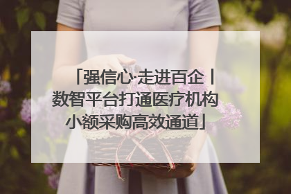 强信心·走进百企丨数智平台打通医疗机构小额采购高效通道