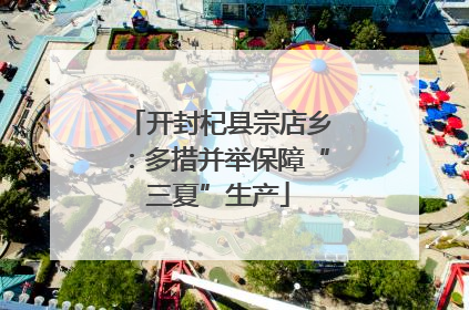 开封杞县宗店乡：多措并举保障“三夏”生产