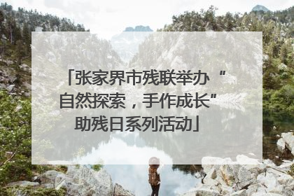 张家界市残联举办“自然探索，手作成长”助残日系列活动