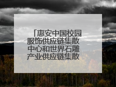 惠安中国校园服饰供应链集散中心和世界石雕产业供应链集散中心正式揭牌