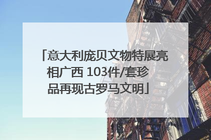 意大利庞贝文物特展亮相广西 103件/套珍品再现古罗马文明