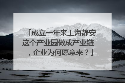 成立一年来上海静安这个产业园做成产业链，企业为何愿意来？