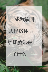 成为第四大经济体，给印度带来了什么