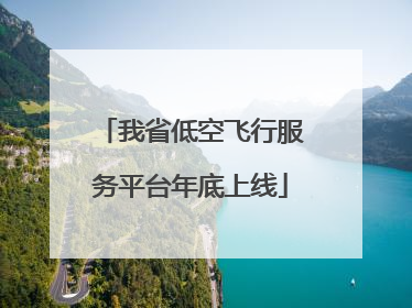 我省低空飞行服务平台年底上线