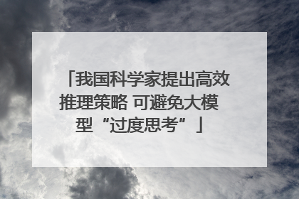 我国科学家提出高效推理策略 可避免大模型“过度思考”