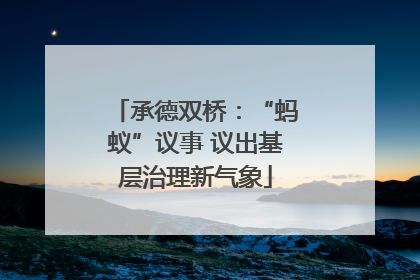 承德双桥：“蚂蚁”议事 议出基层治理新气象