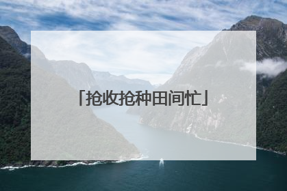 抢收抢种田间忙