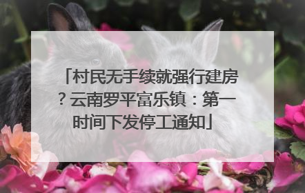 村民无手续就强行建房？云南罗平富乐镇：第一时间下发停工通知