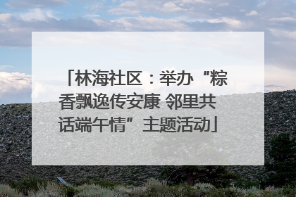 林海社区：举办“粽香飘逸传安康 邻里共话端午情”主题活动