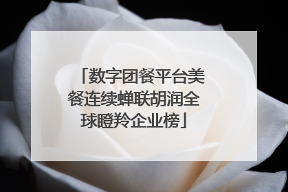 数字团餐平台美餐连续蝉联胡润全球瞪羚企业榜