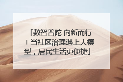 数智普陀 向新而行〡当社区治理遇上大模型，居民生活更便捷