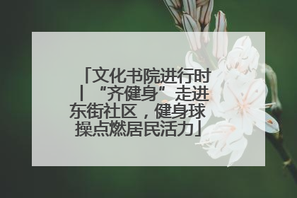 文化书院进行时丨“齐健身”走进东街社区，健身球操点燃居民活力