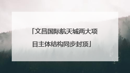 文昌国际航天城两大项目主体结构同步封顶