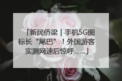 新民侨梁｜手机5G图标长“尾巴”！外国游客实测网速后惊呼……