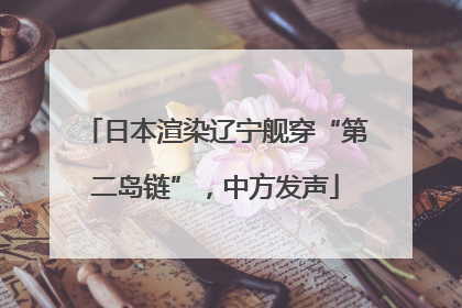 日本渲染辽宁舰穿“第二岛链”，中方发声