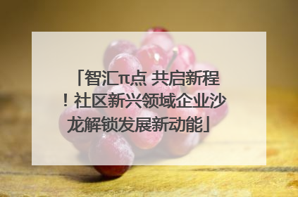 智汇π点 共启新程！社区新兴领域企业沙龙解锁发展新动能
