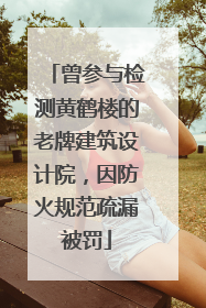 曾参与检测黄鹤楼的老牌建筑设计院，因防火规范疏漏被罚