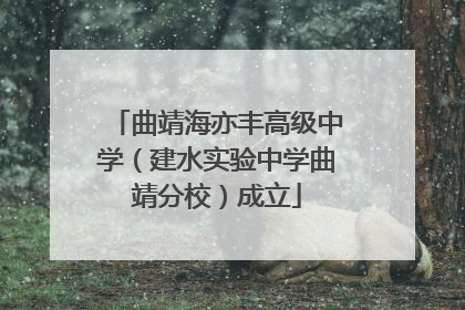 曲靖海亦丰高级中学（建水实验中学曲靖分校）成立