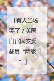 有人当场哭了？美国白宫国安委裁员“降级”