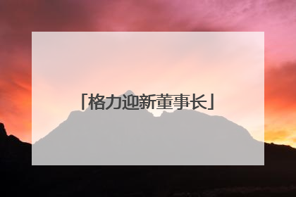 格力迎新董事长